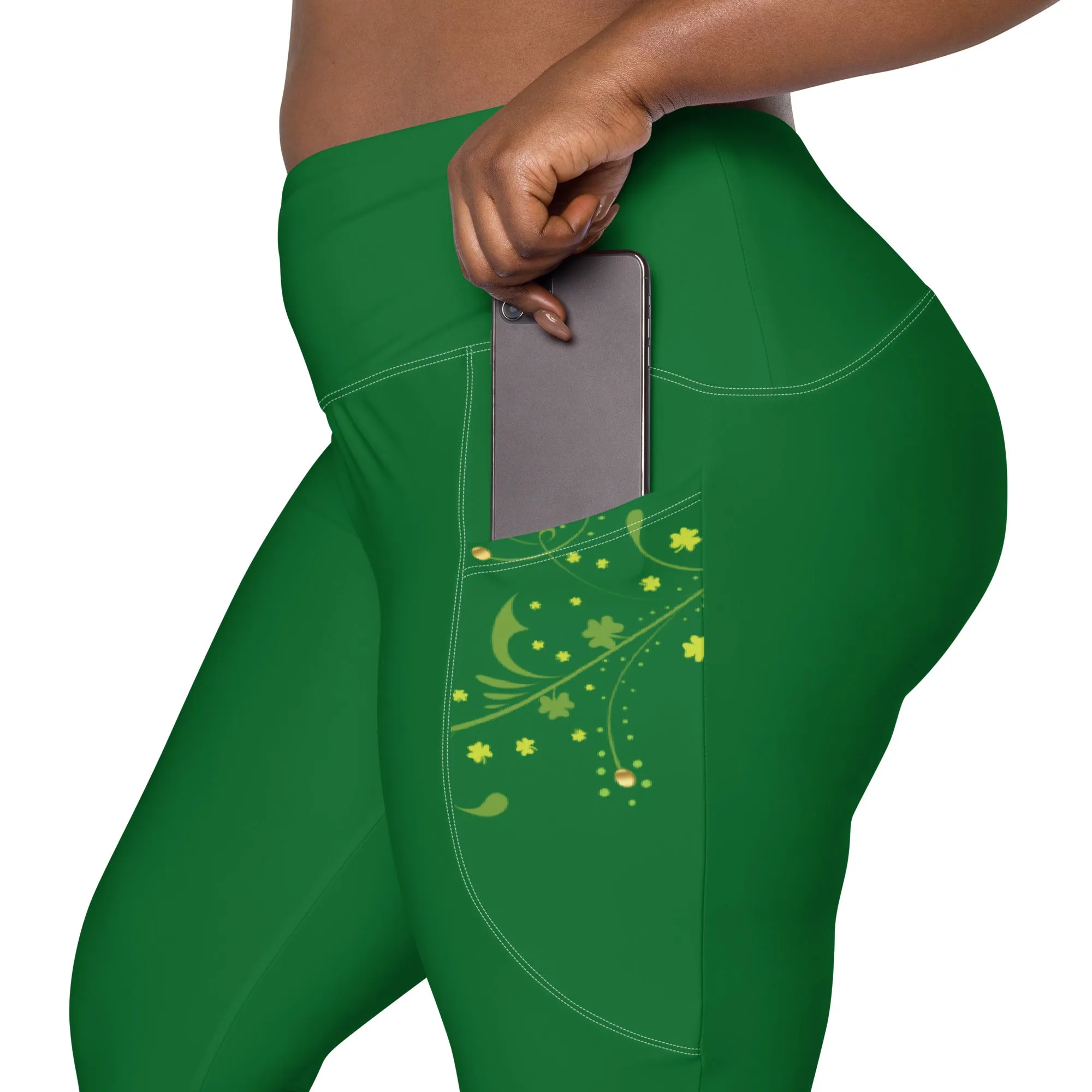 Stylish Athletic Crossover Leggings with Pockets, lioness-love