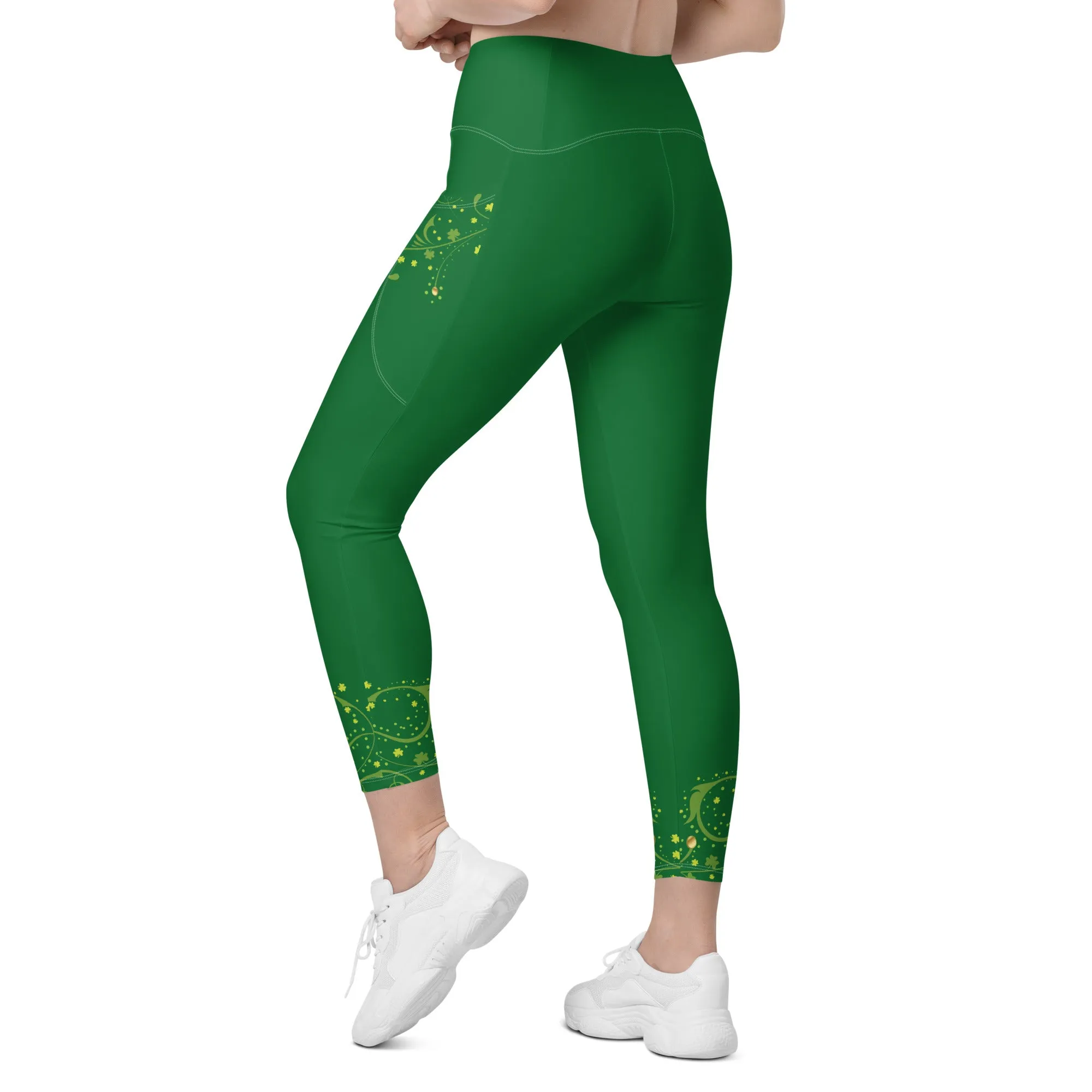 Stylish Athletic Crossover Leggings with Pockets, lioness-love