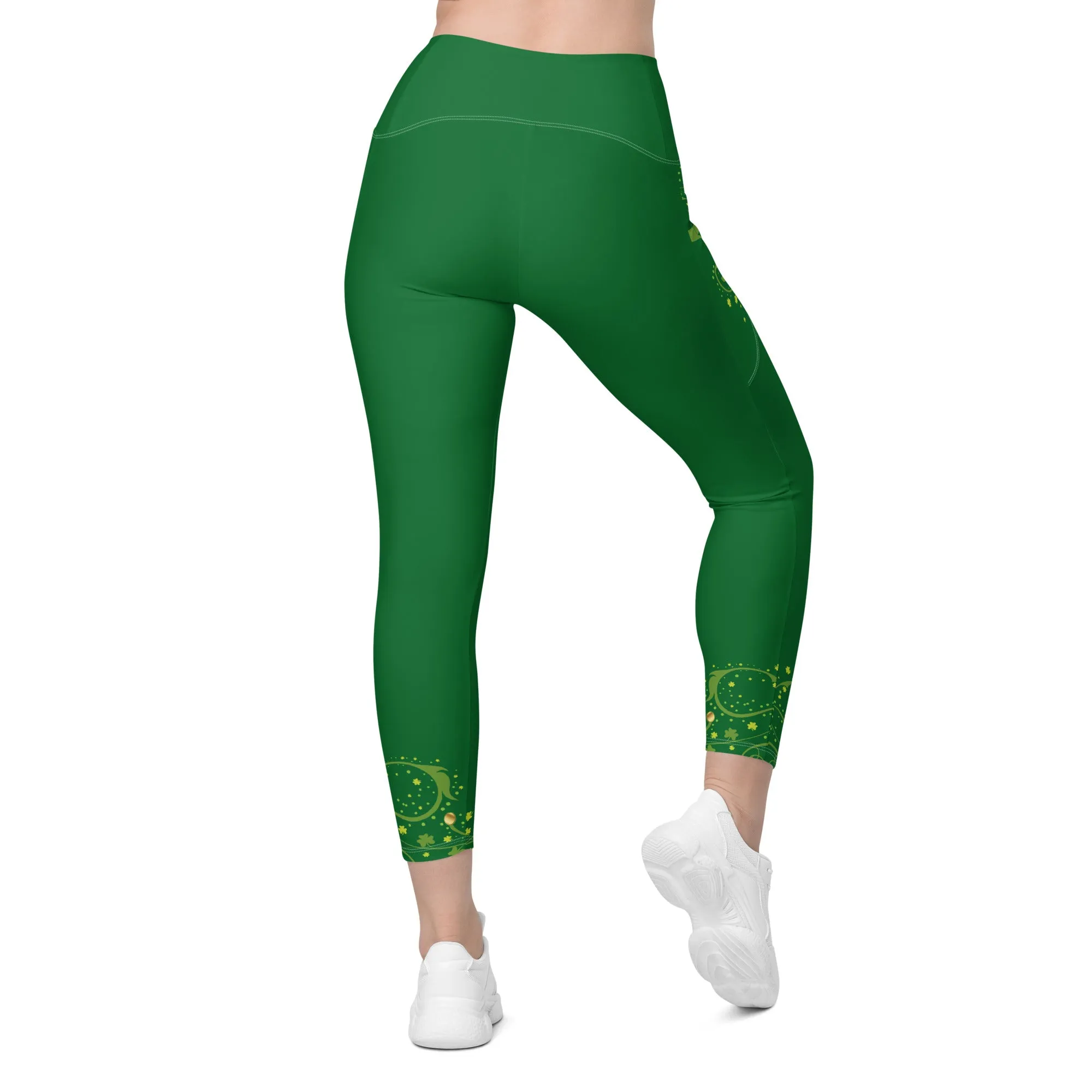 Stylish Athletic Crossover Leggings with Pockets, lioness-love