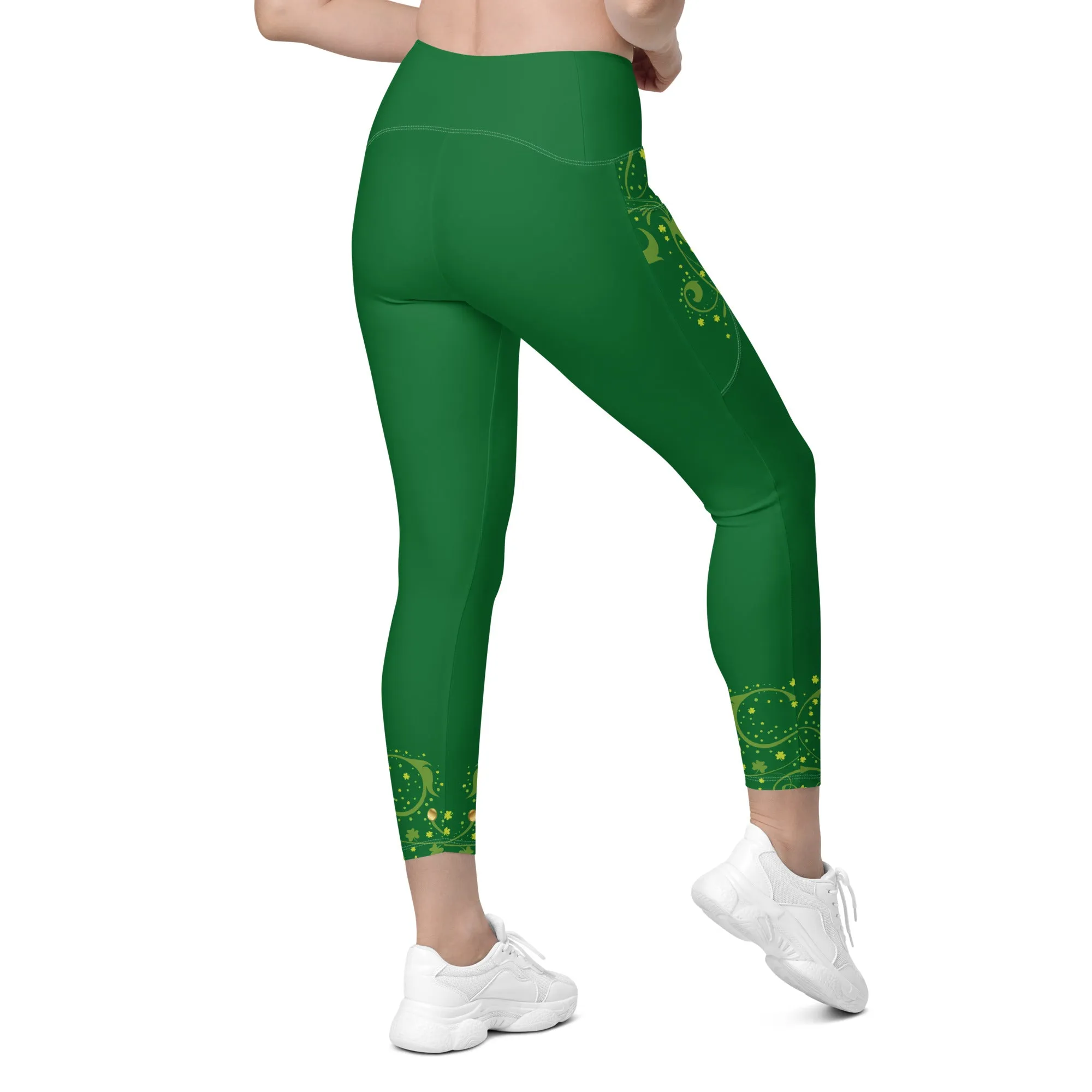Stylish Athletic Crossover Leggings with Pockets, lioness-love