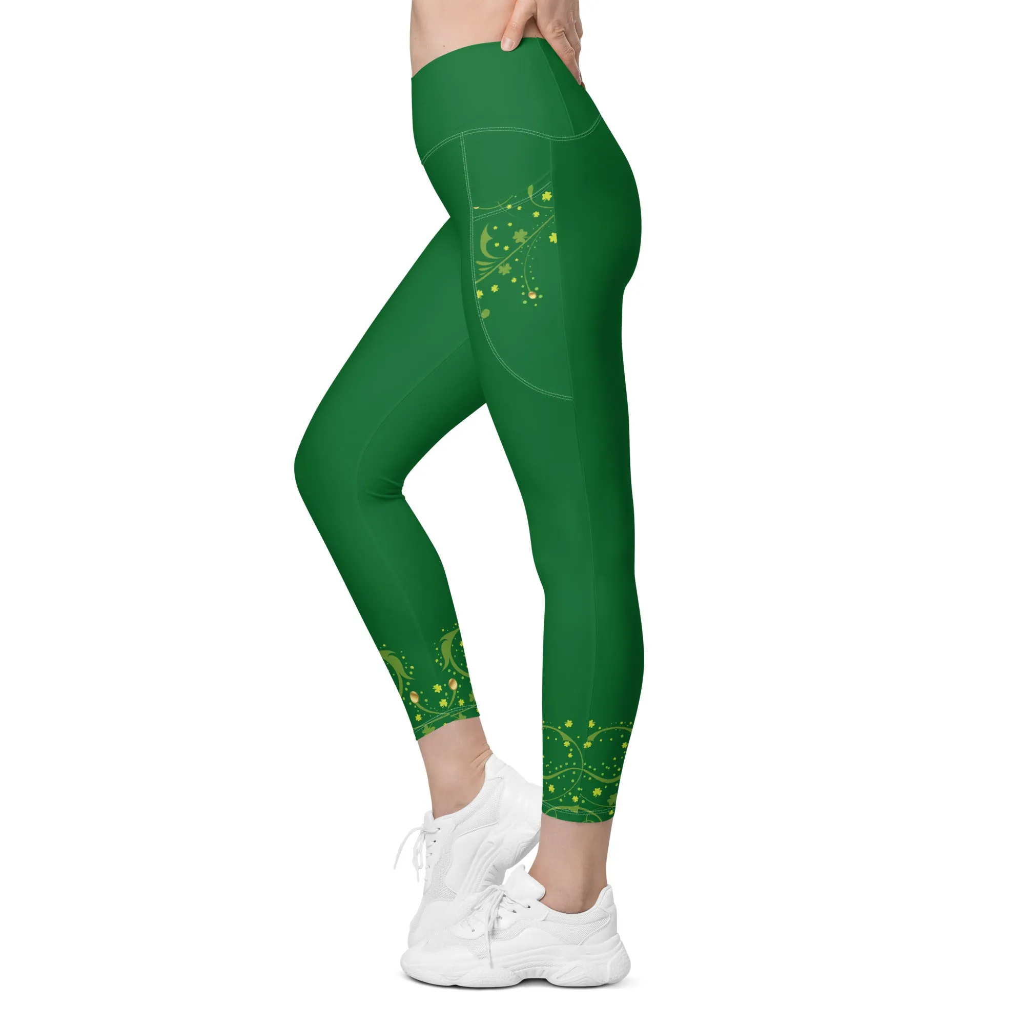 Stylish Athletic Crossover Leggings with Pockets, lioness-love