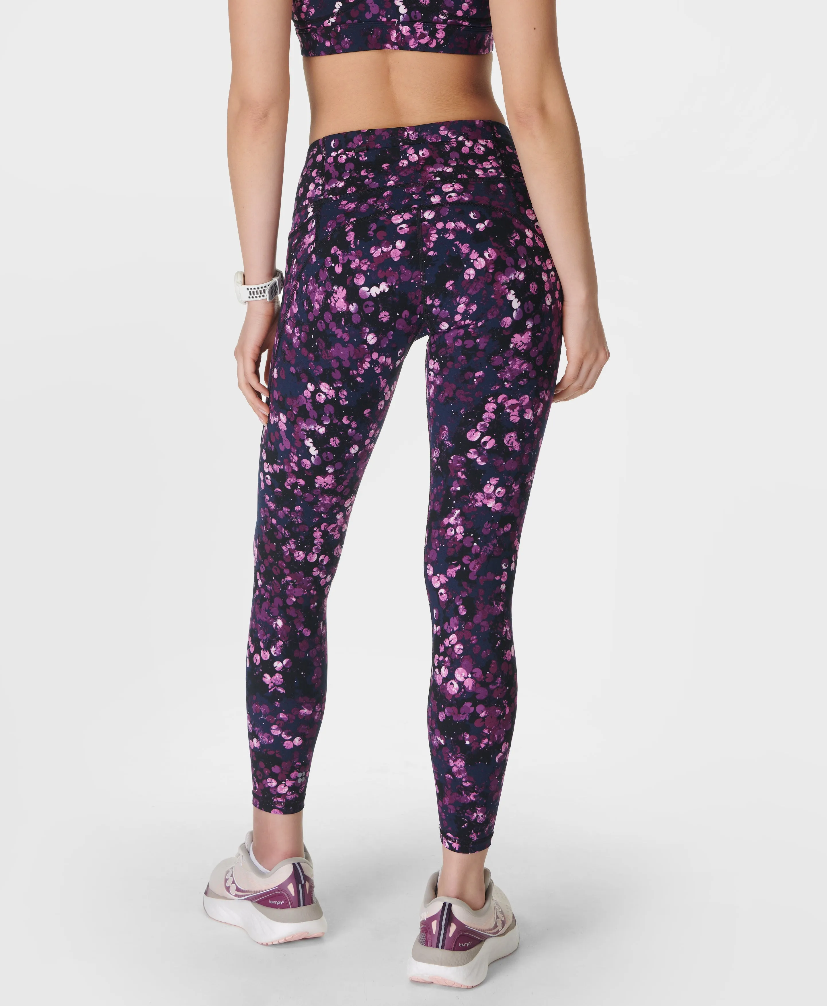 Sweaty Betty Power 7/8 Workout Leggings in Purple Print