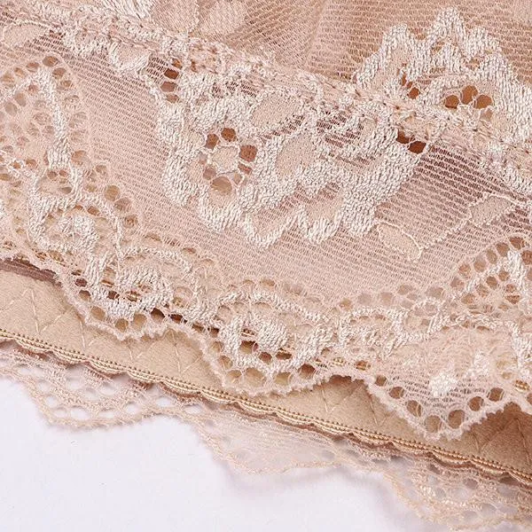 T-shirt Printed Lace-trim Wireless Seamless Breathable Thin Bras
