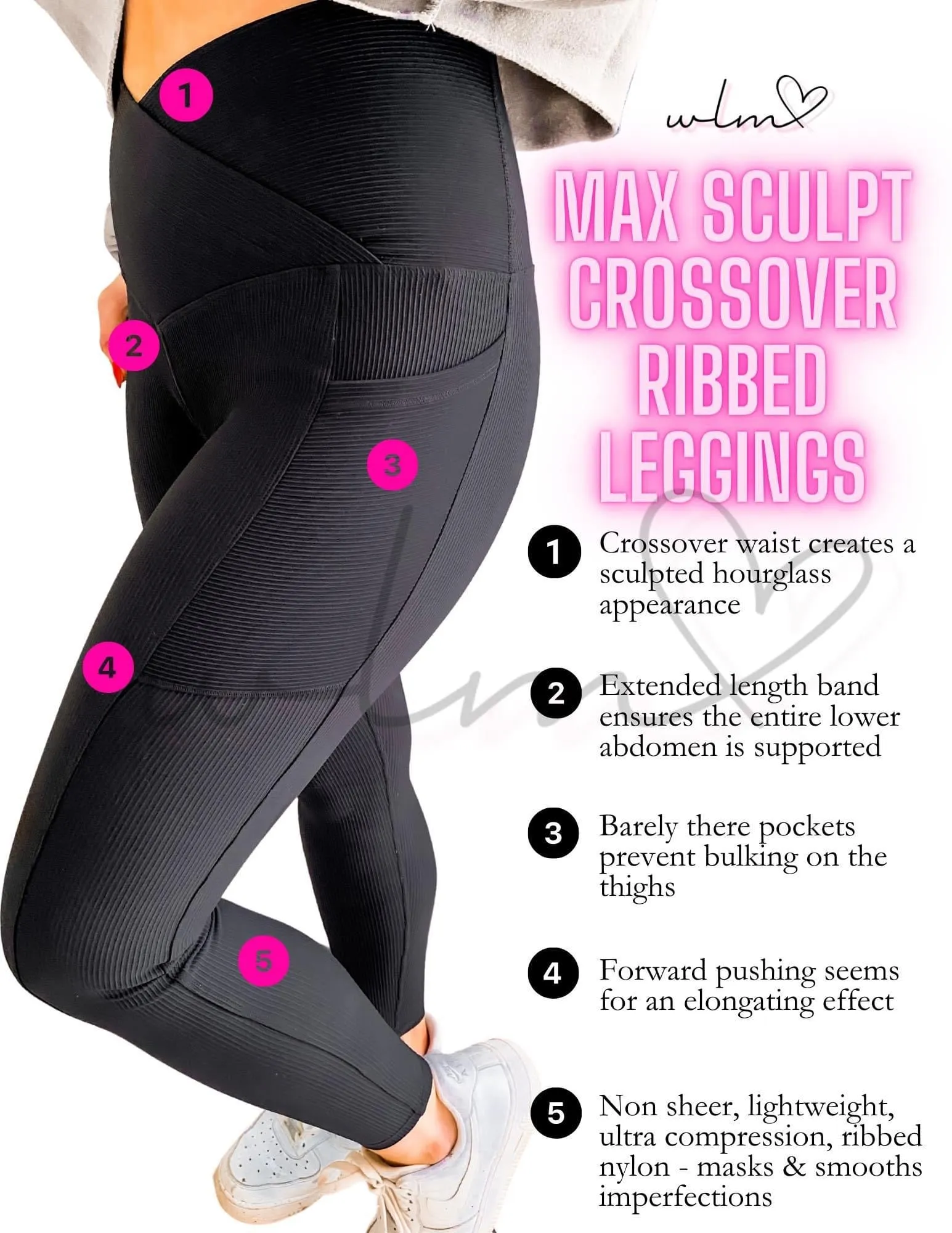 The Molly Max Sculpt Diagonal Ribbed Leggings