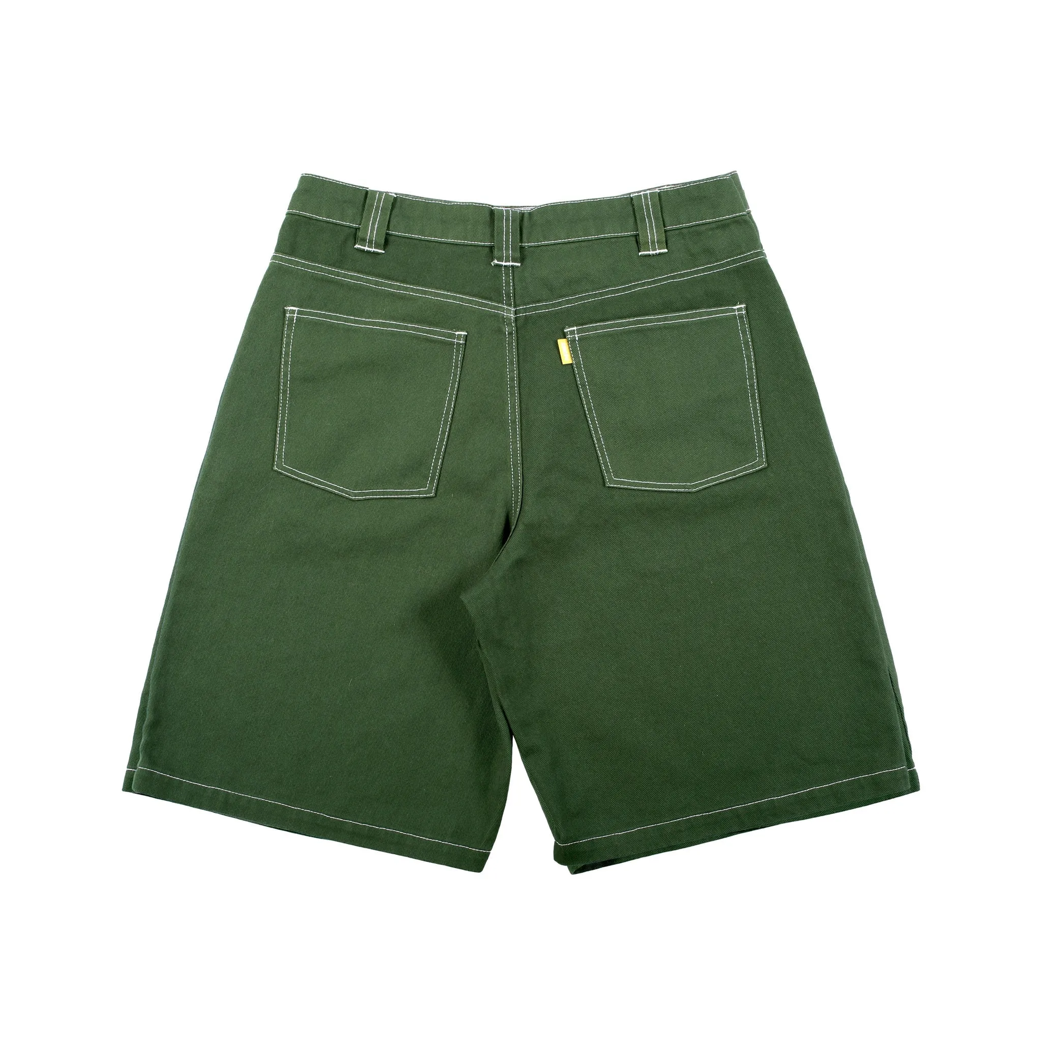 Theories Plaza Denim Shorts - Hunter Green