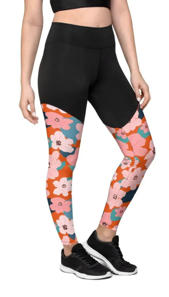 Vintage Floral Compression Leggings