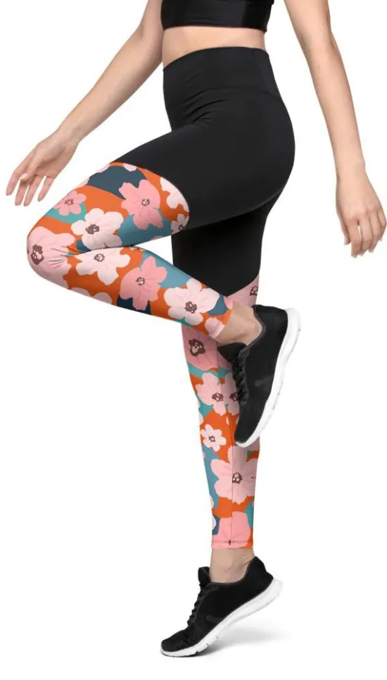 Vintage Floral Compression Leggings