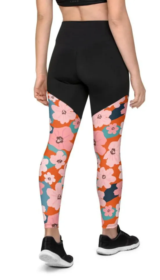 Vintage Floral Compression Leggings