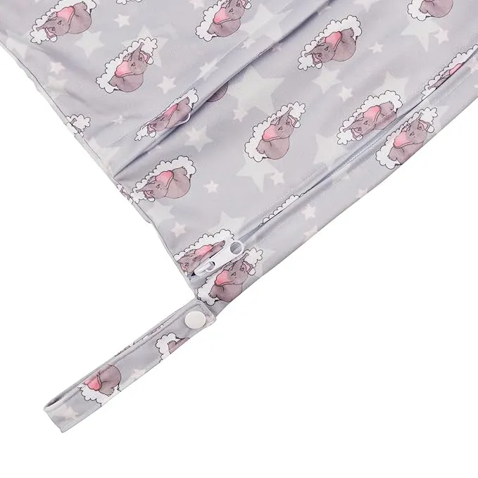 Waterproof Reusable Wet Dry Bags – Dual Zippered Pockets, Travel & Daycare Essentials