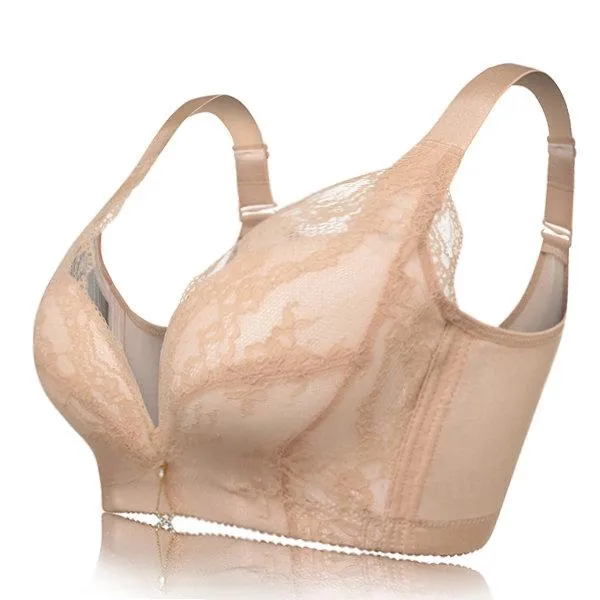 Wireless Soft Thin Lace Gather Busty  Bras