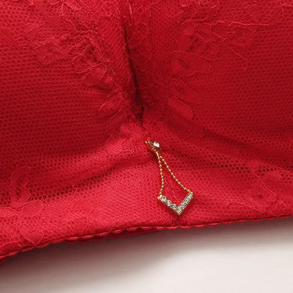 Wireless Soft Thin Lace Gather Busty  Bras