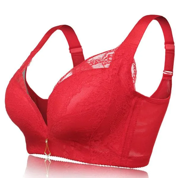 Wireless Soft Thin Lace Gather Busty  Bras