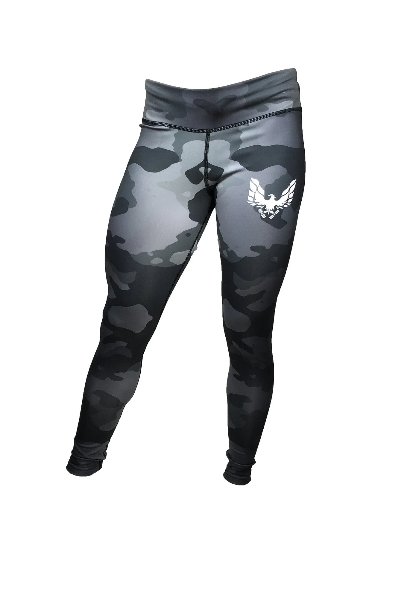 Women's Grey camo gym leggings - by getmybodyfit