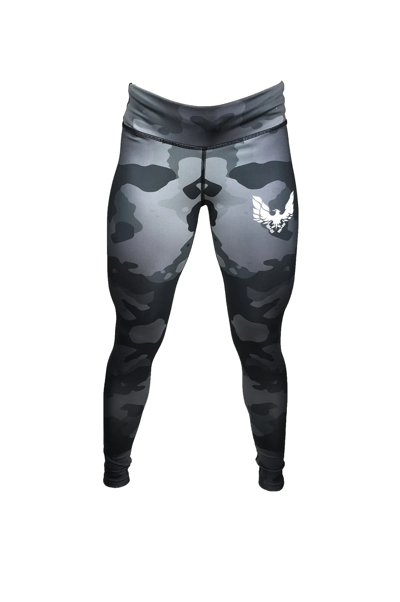 Women's Grey camo gym leggings - by getmybodyfit