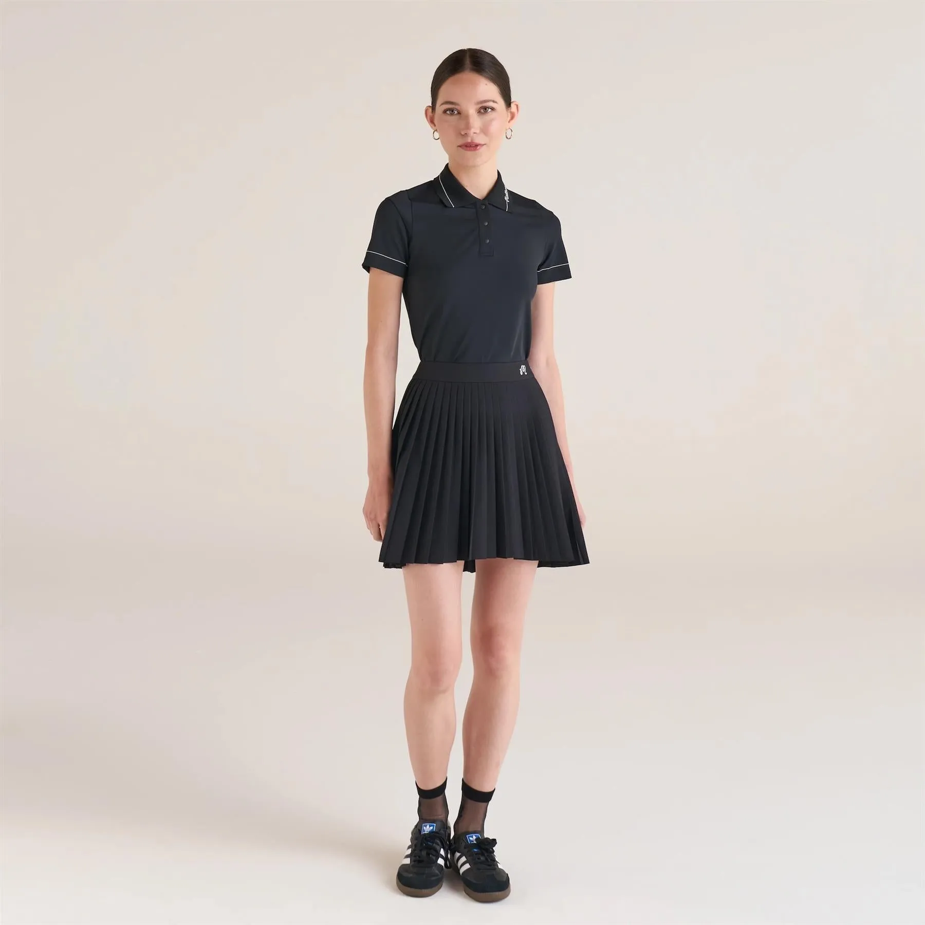 Womens Paloma Polo Black/Snow White - 2025