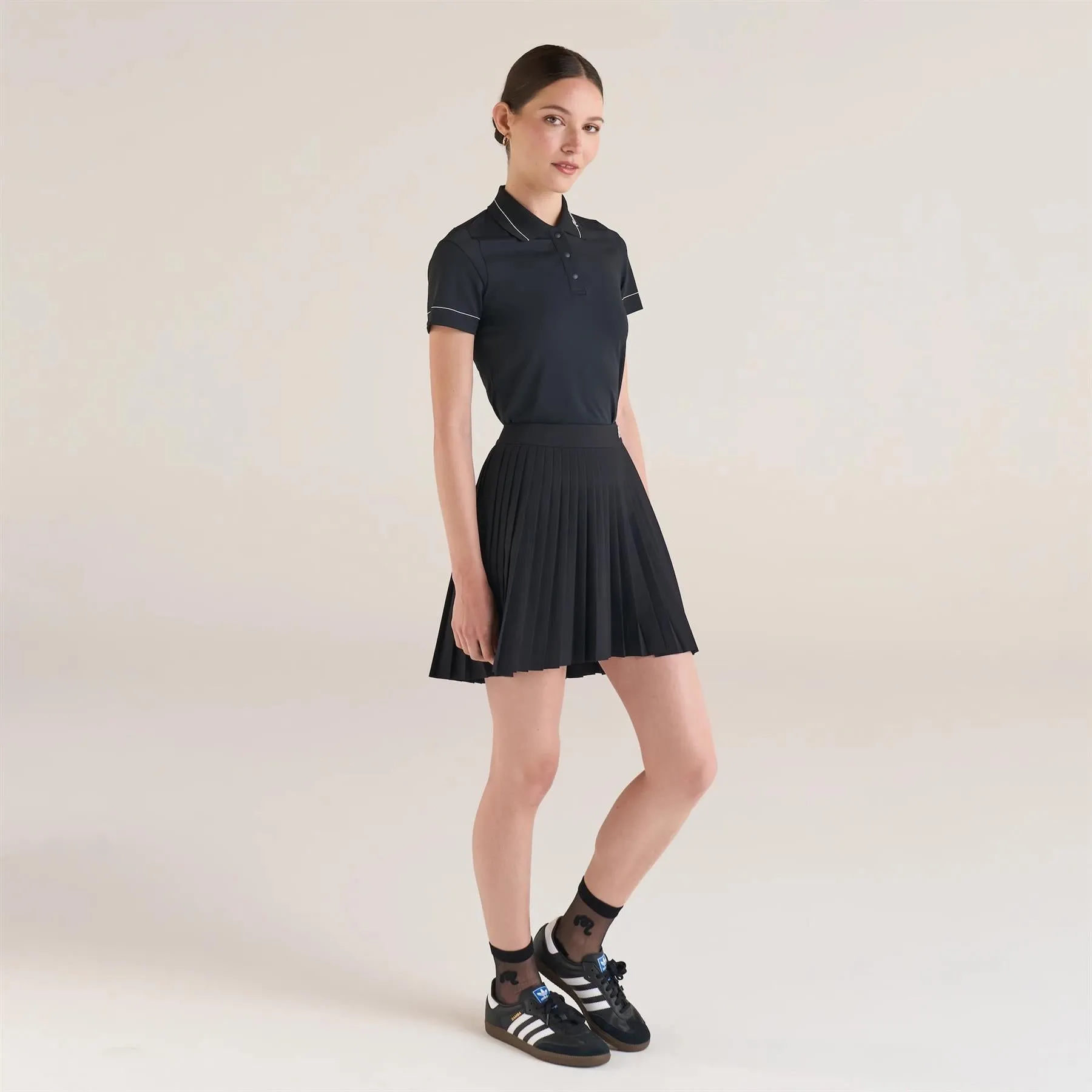 Womens Paloma Polo Black/Snow White - 2025