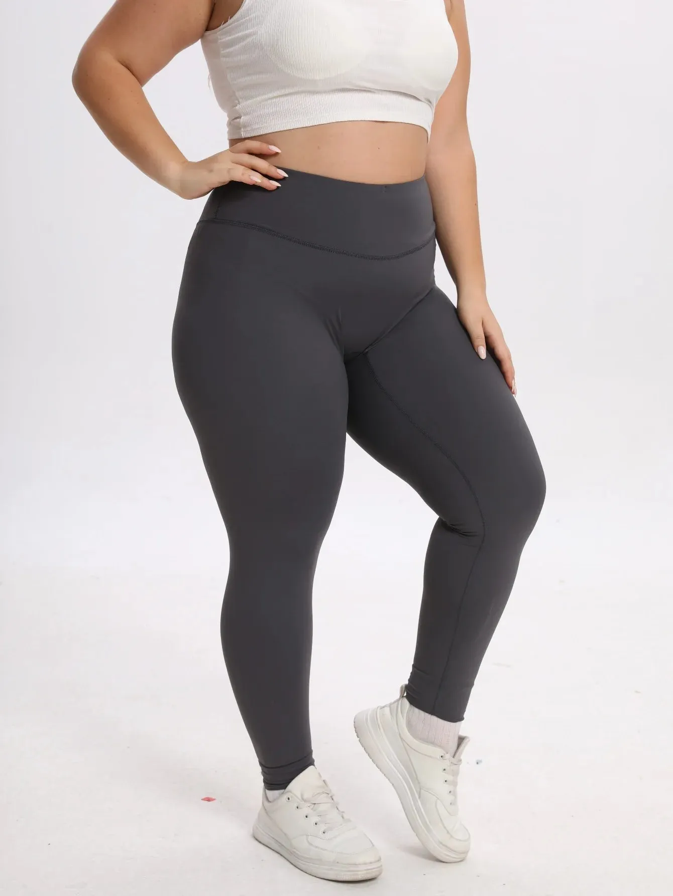 Women's Plus Size High Waist Stretch Yoga Leggings - Soft, Breathable Gym Sport Pants