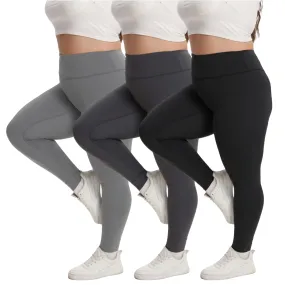 Women's Plus Size High Waist Stretch Yoga Leggings - Soft, Breathable Gym Sport Pants