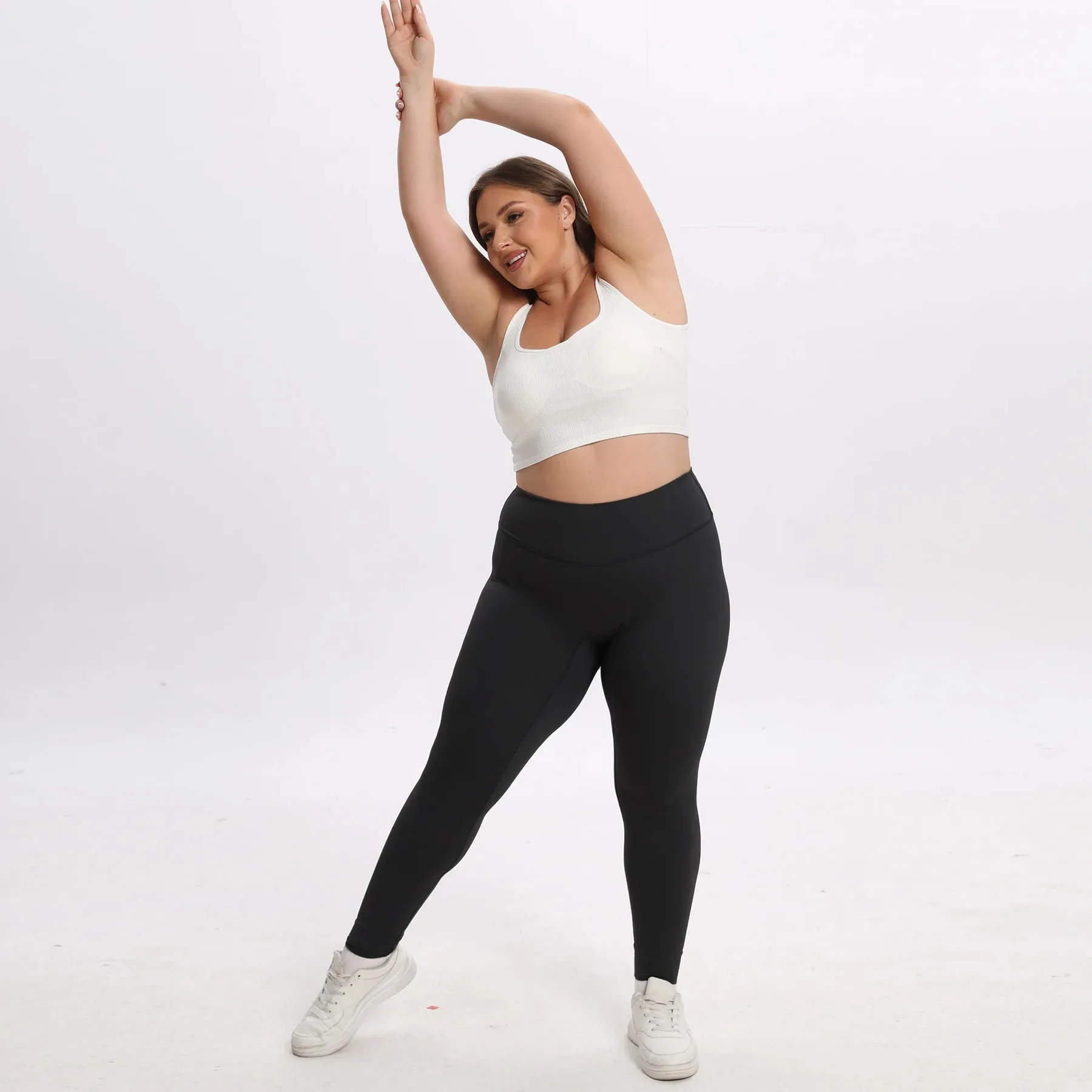 Women's Plus Size High Waist Stretch Yoga Leggings - Soft, Breathable Gym Sport Pants