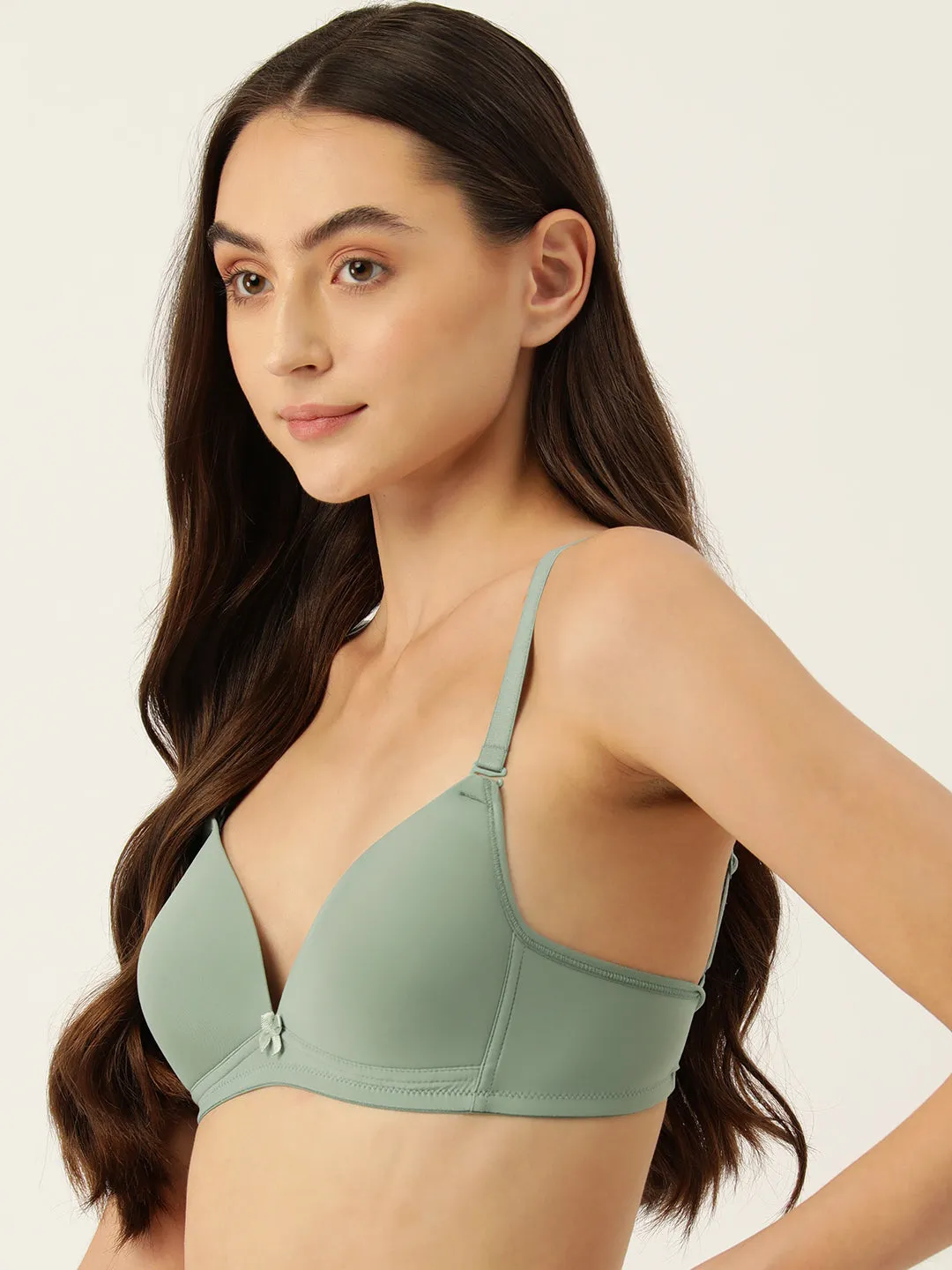 Women's Solid Lightly Padded Plunge Bra | BRA-8019-1 |