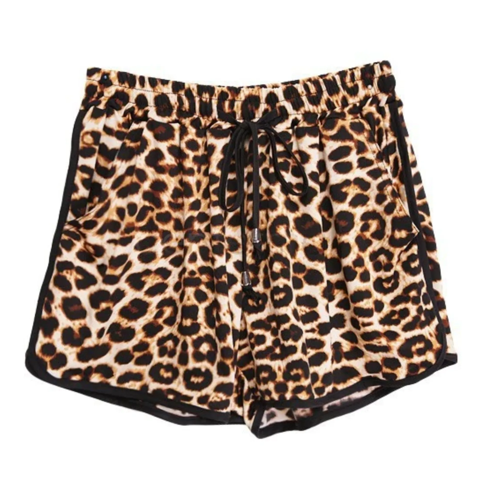 Women's Spring/Summer Casual High-Waist Leopard Loose Shorts